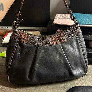 Brahmin Black Tuscan - Louise Hobo style vintage satchel
